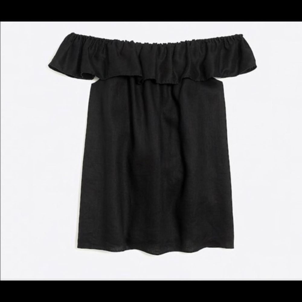 Linen off shoulder J Crew top